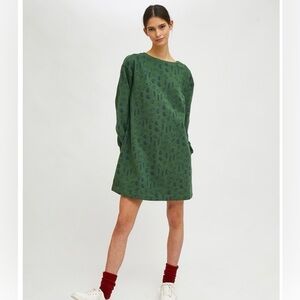 Compania Fantastica oversized pasta print sweatshirt dress size small 100% cotto